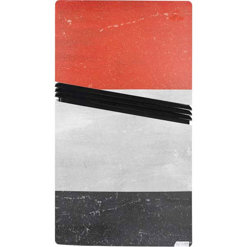 Yemen Flag Distressed PS5 Pro Console Skin
