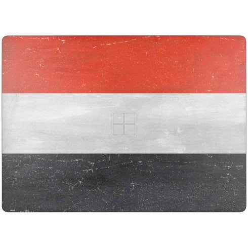 Yemen Flag Distressed Surface Laptop 7 13.8in Skin
