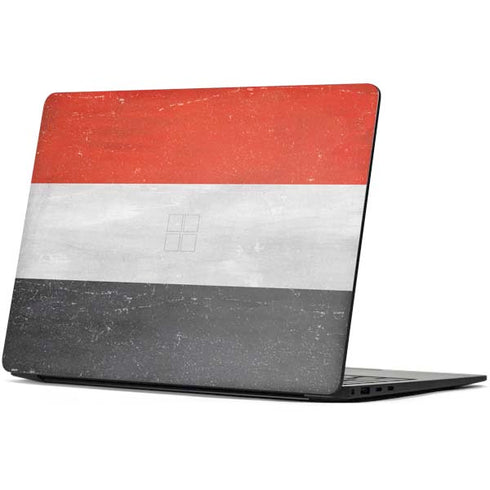 Yemen Flag Distressed Surface Laptop 7 15in Skin