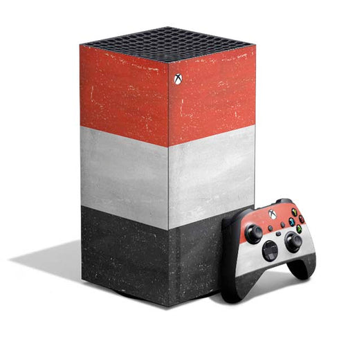 Yemen Flag Distressed XBox Series X Digital Edition Bundle Skin