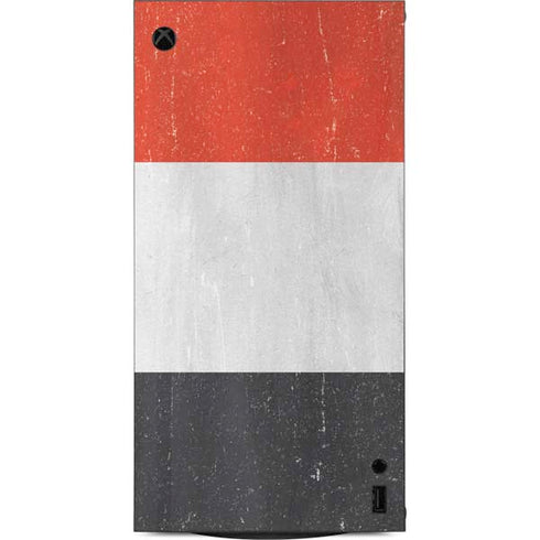 Yemen Flag Distressed XBox Series X Digital Edition Console Skin