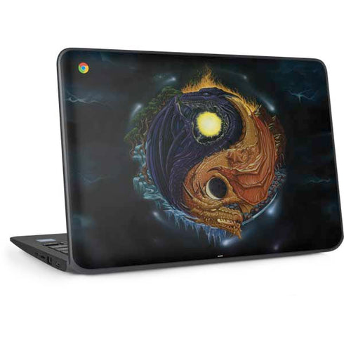 Yin Yang Dragon by Ed Beard Jr HP Chromebook Skin
