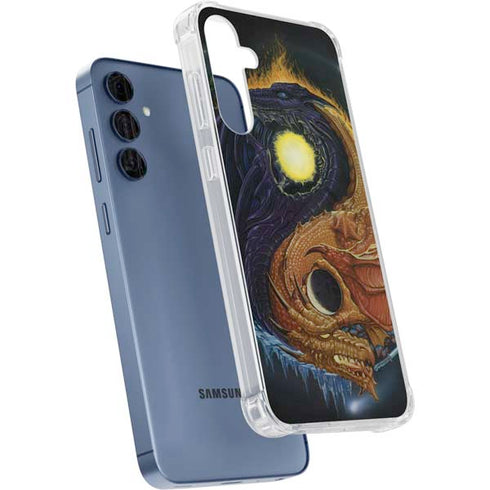Yin Yang Dragon by Ed Beard Jr Galaxy A55 5G Clear Case