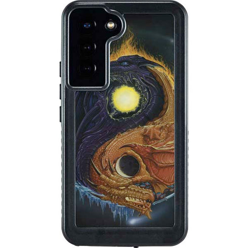Yin Yang Dragon by Ed Beard Jr Galaxy S24 Plus Waterproof Case