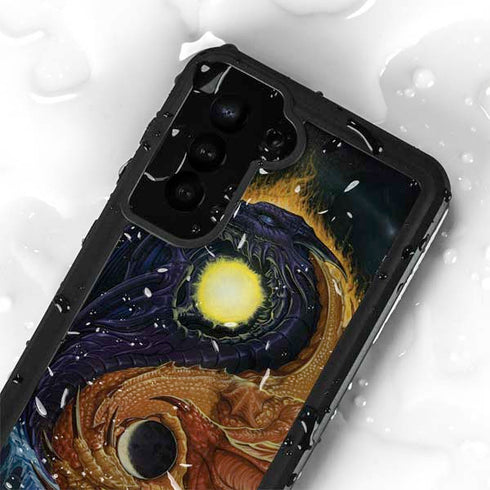 Yin Yang Dragon by Ed Beard Jr Galaxy S24 Plus Waterproof Case