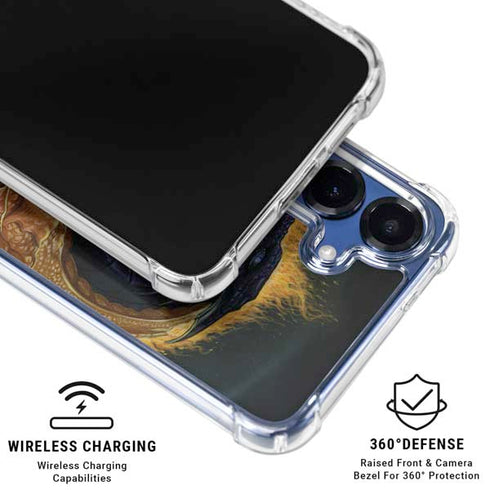 Yin Yang Dragon by Ed Beard Jr Galaxy S25 Clear Case