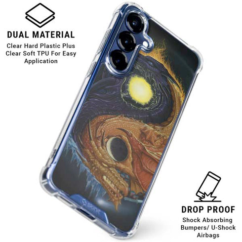 Yin Yang Dragon by Ed Beard Jr Galaxy S25 Plus Clear Case