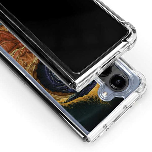 Yin Yang Dragon by Ed Beard Jr Galaxy Z Fold5 5G Clear Case