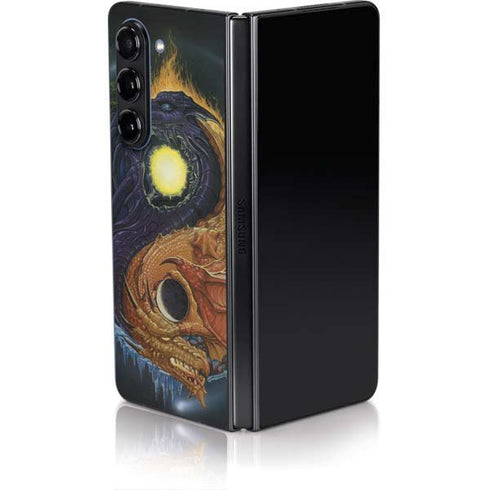 Yin Yang Dragon by Ed Beard Jr Galaxy Z Fold5 5G Skin