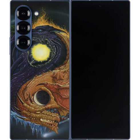 Yin Yang Dragon by Ed Beard Jr Galaxy Z Fold6 Skin