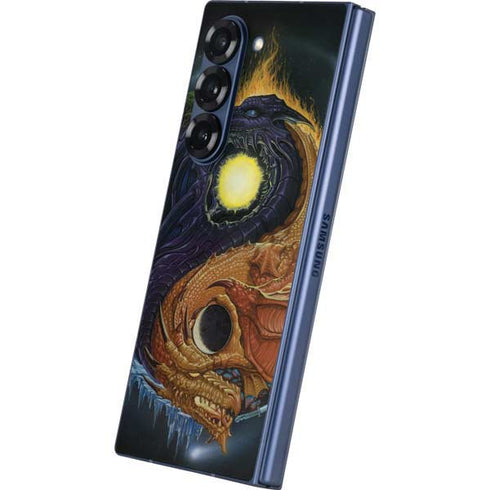 Yin Yang Dragon by Ed Beard Jr Galaxy Z Fold6 Skin