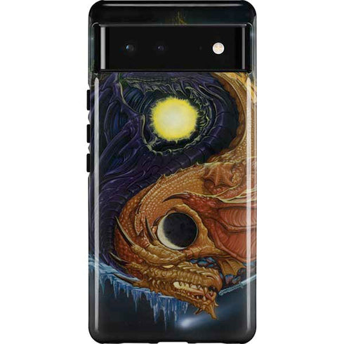 Yin Yang Dragon by Ed Beard Jr Pixel Cases