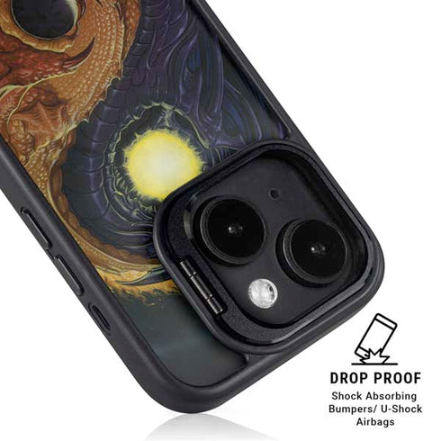 Yin Yang Dragon by Ed Beard Jr iPhone 15 Kickstand Case
