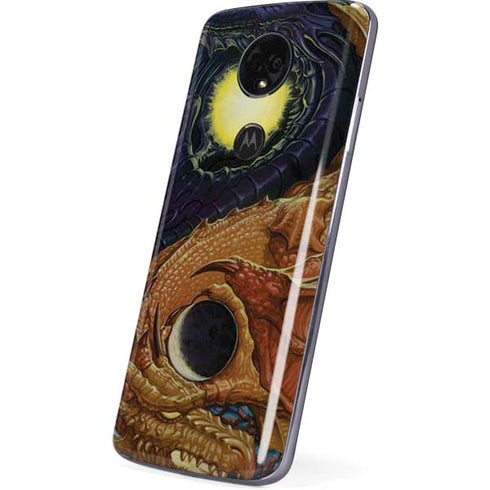 Yin Yang Dragon by Ed Beard Jr Moto E5 Plus Skin