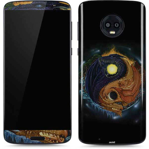 Yin Yang Dragon by Ed Beard Jr Moto G6 Skin