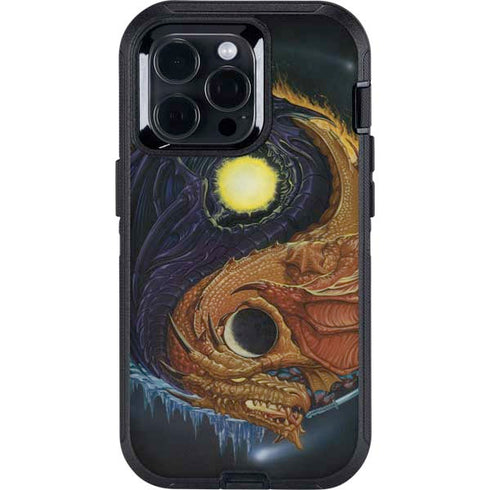 Yin Yang Dragon by Ed Beard Jr Otterbox Defender iPhone Skin