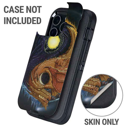 Yin Yang Dragon by Ed Beard Jr Otterbox Defender iPhone Skin