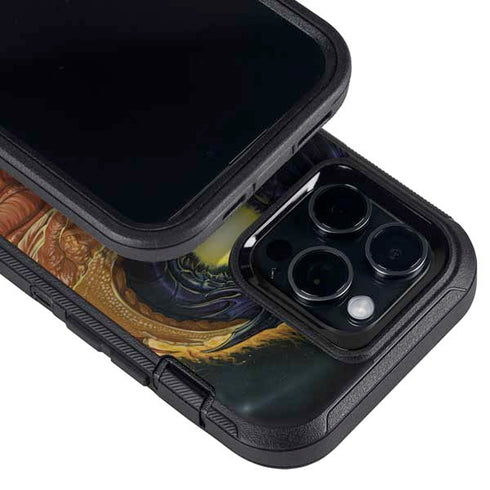 Yin Yang Dragon by Ed Beard Jr Otterbox Defender iPhone Skin