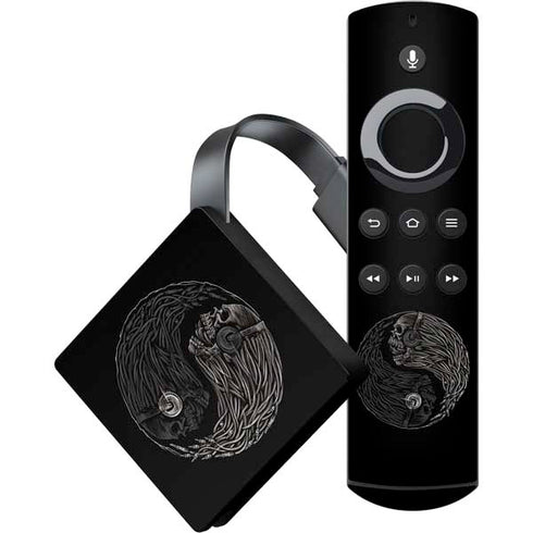 Liquid Blue Yin Yang Music Skulls Amazon Fire TV Skin