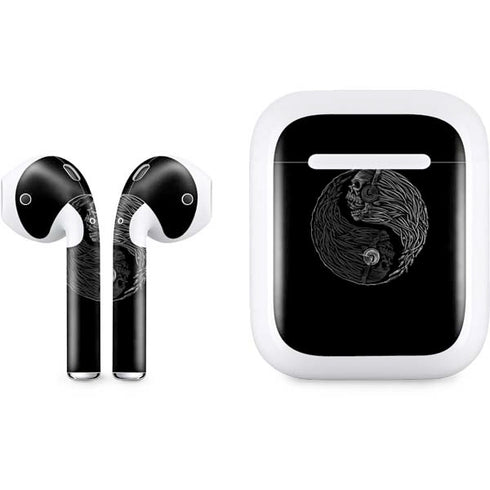 Liquid Blue Yin Yang Music Skulls Apple AirPods Skin