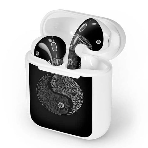 Liquid Blue Yin Yang Music Skulls Apple AirPods Skin