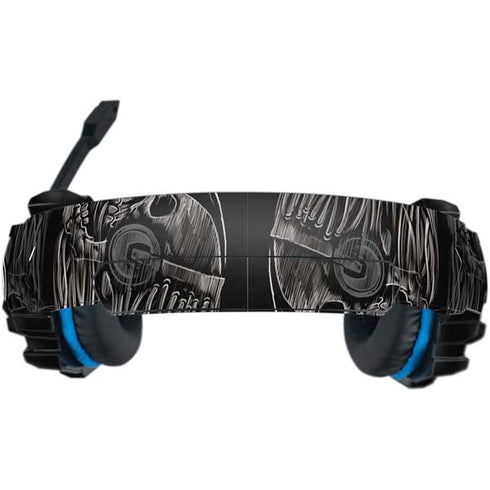 Liquid Blue Yin Yang Music Skulls BENGOO G9000 Skin