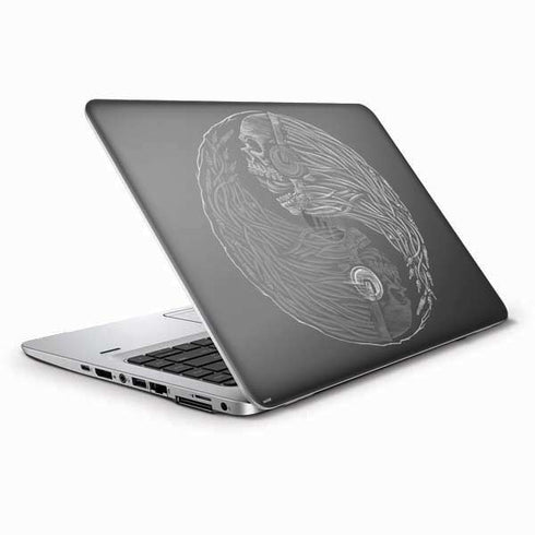 Liquid Blue Yin Yang Music Skulls HP Elitebook Skin