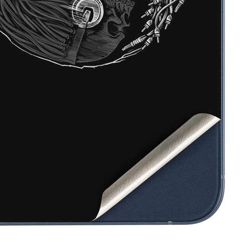 Liquid Blue Yin Yang Music Skulls Galaxy A35 5G Skin