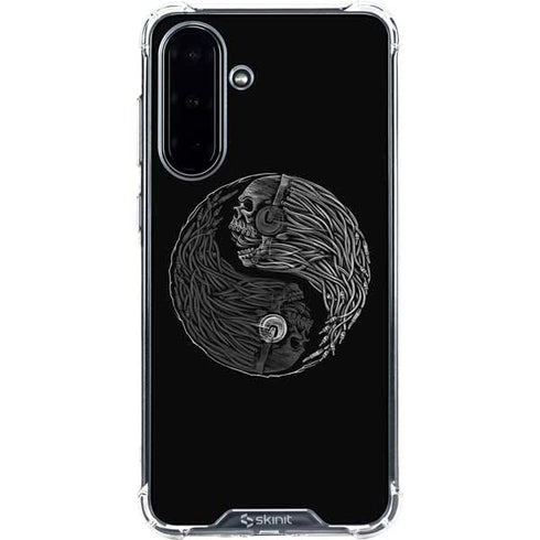 Liquid Blue Yin Yang Music Skulls Galaxy A36 5G Clear Case