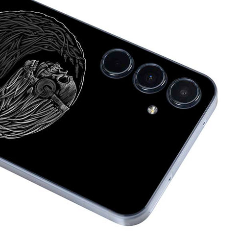 Liquid Blue Yin Yang Music Skulls Galaxy A36 5G Skin