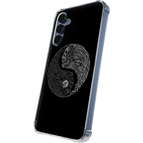 Liquid Blue Yin Yang Music Skulls Galaxy A55 5G Clear Case