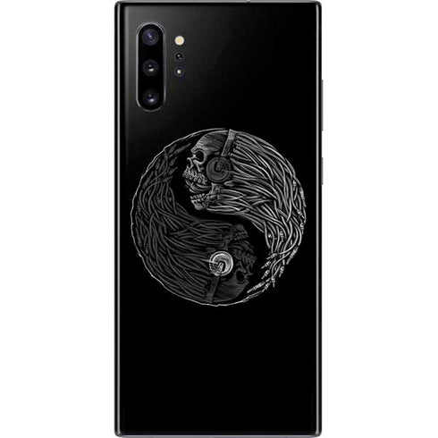 Liquid Blue Yin Yang Music Skulls Galaxy Note 10 Plus Skin