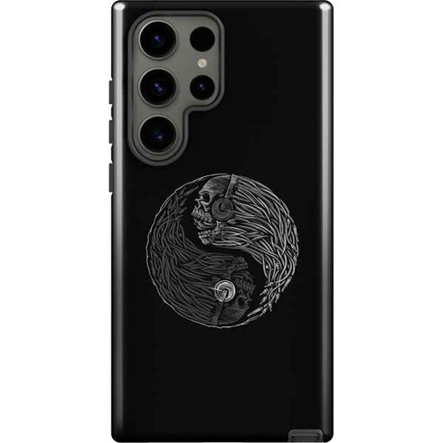 Liquid Blue Yin Yang Music Skulls Galaxy S23 Ultra Pro Case