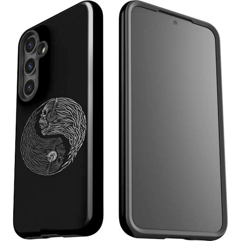 Liquid Blue Yin Yang Music Skulls Galaxy S25 Impact Case