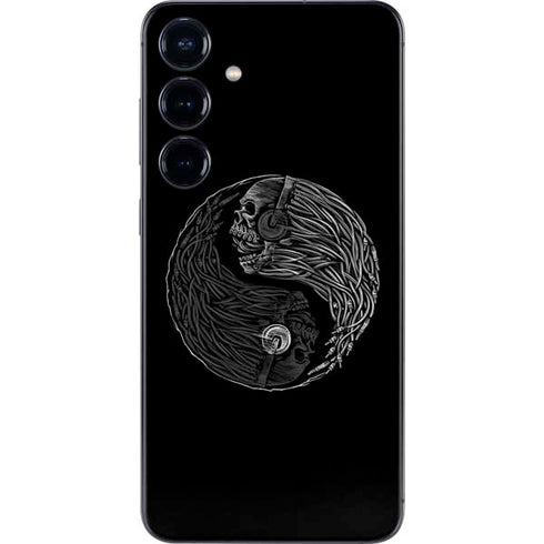 Liquid Blue Yin Yang Music Skulls Galaxy S25 Plus Skin