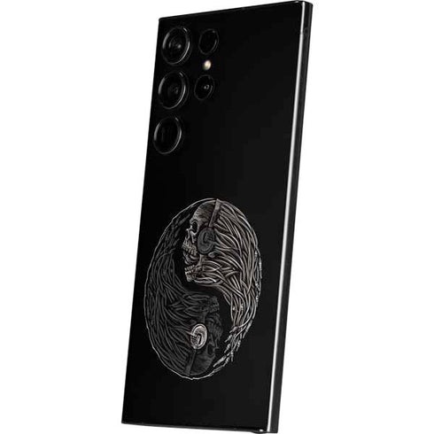Liquid Blue Yin Yang Music Skulls Galaxy S25 Ultra Skin