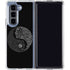 Liquid Blue Yin Yang Music Skulls Galaxy Z Fold5 5G Clear Case