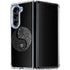 Liquid Blue Yin Yang Music Skulls Galaxy Z Fold5 5G Clear Case