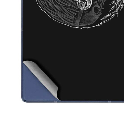 Liquid Blue Yin Yang Music Skulls Galaxy Z Fold6 Skin