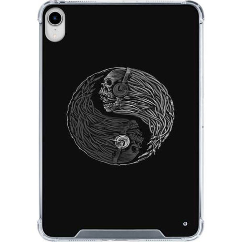 Liquid Blue Yin Yang Music Skulls iPad 11th Gen (2025) Clear Case