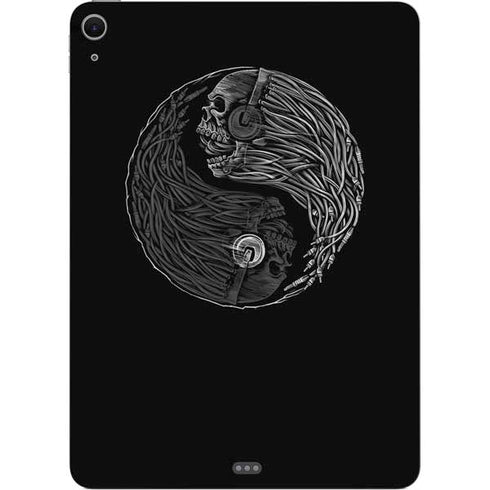 Liquid Blue Yin Yang Music Skulls Apple iPad Air Skin