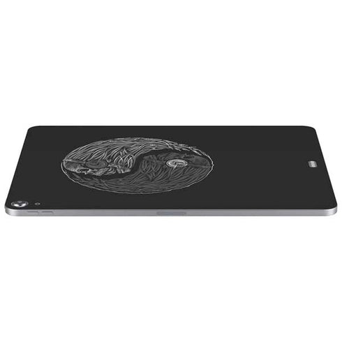 Liquid Blue Yin Yang Music Skulls Apple iPad Air Skin