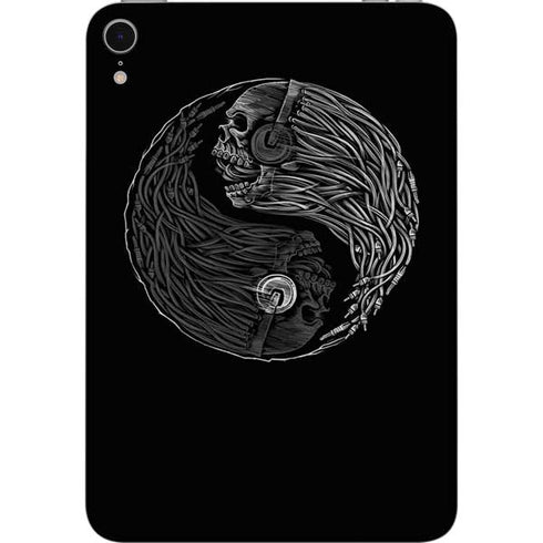 Liquid Blue Yin Yang Music Skulls Apple iPad Mini Skin