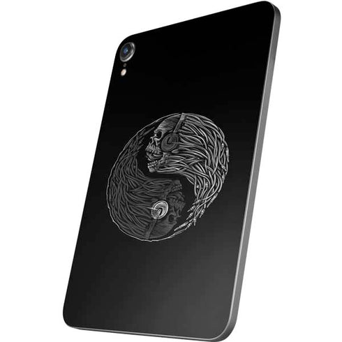 Liquid Blue Yin Yang Music Skulls Apple iPad Mini Skin