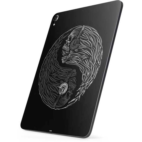 Liquid Blue Yin Yang Music Skulls Apple iPad Pro Skin