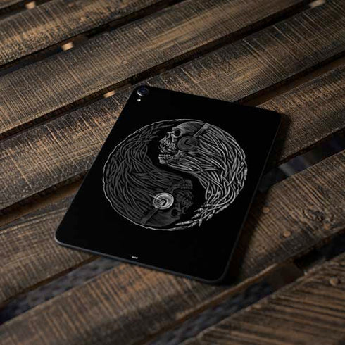 Liquid Blue Yin Yang Music Skulls Apple iPad Pro Skin