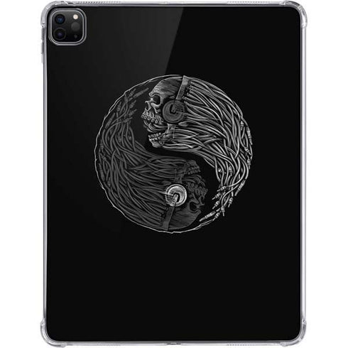 Liquid Blue Yin Yang Music Skulls iPad Pro 11in (2024) Clear Case