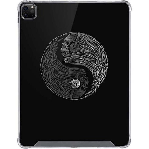 Liquid Blue Yin Yang Music Skulls iPad Cases