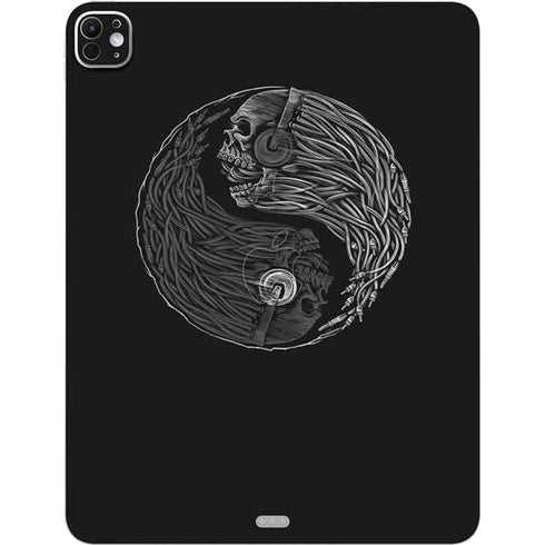 Liquid Blue Yin Yang Music Skulls iPad Pro 13in M4 (2024) Skin