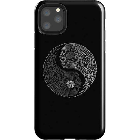 Liquid Blue Yin Yang Music Skulls iPhone Cases